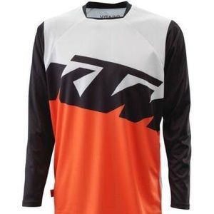 Black orange white half sleeve ktm shirt